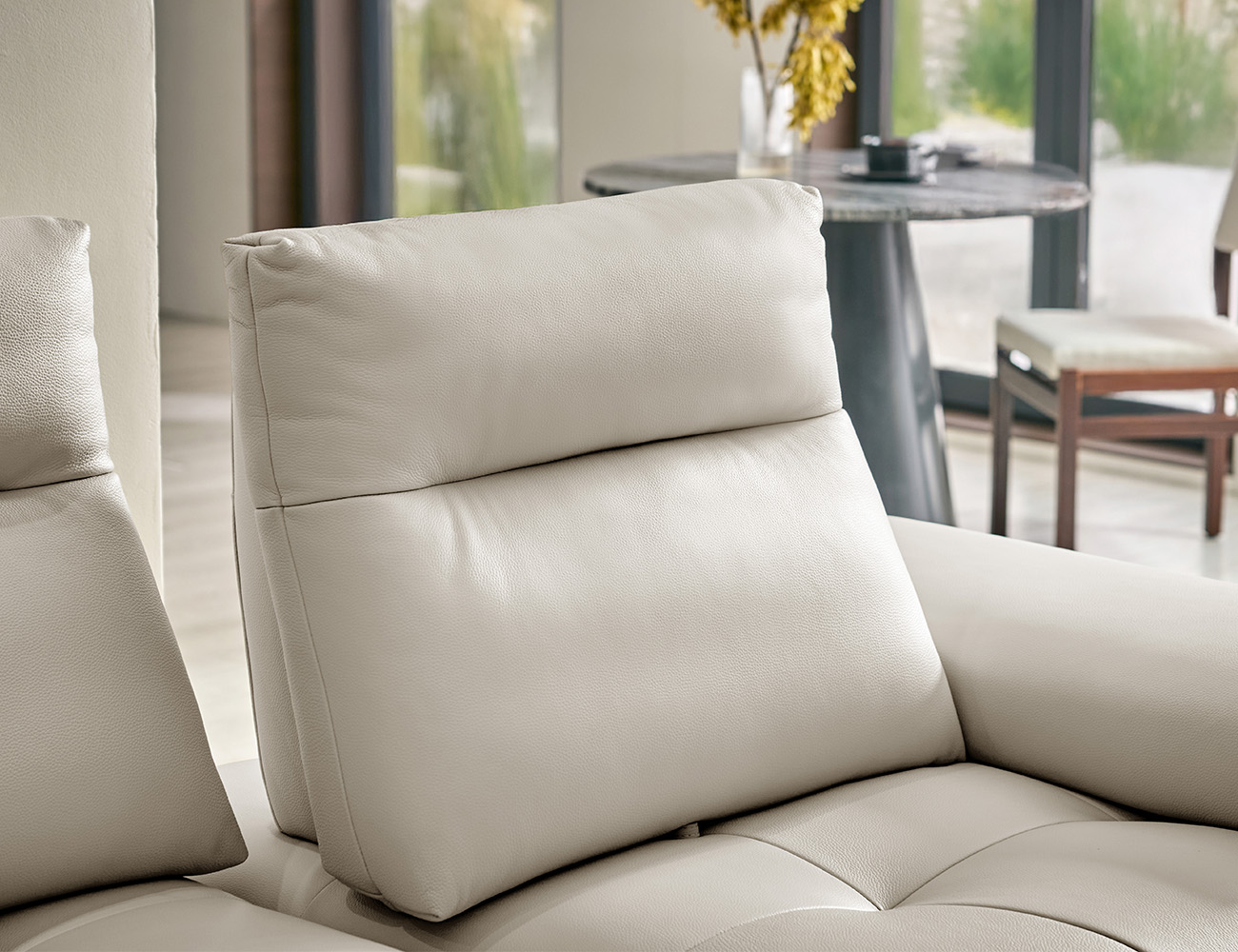 브래뉴 컴팩트 4인 기능성 슈렁큰 천연면피 소가죽 소파(전체가죽적용)+쿠션2개