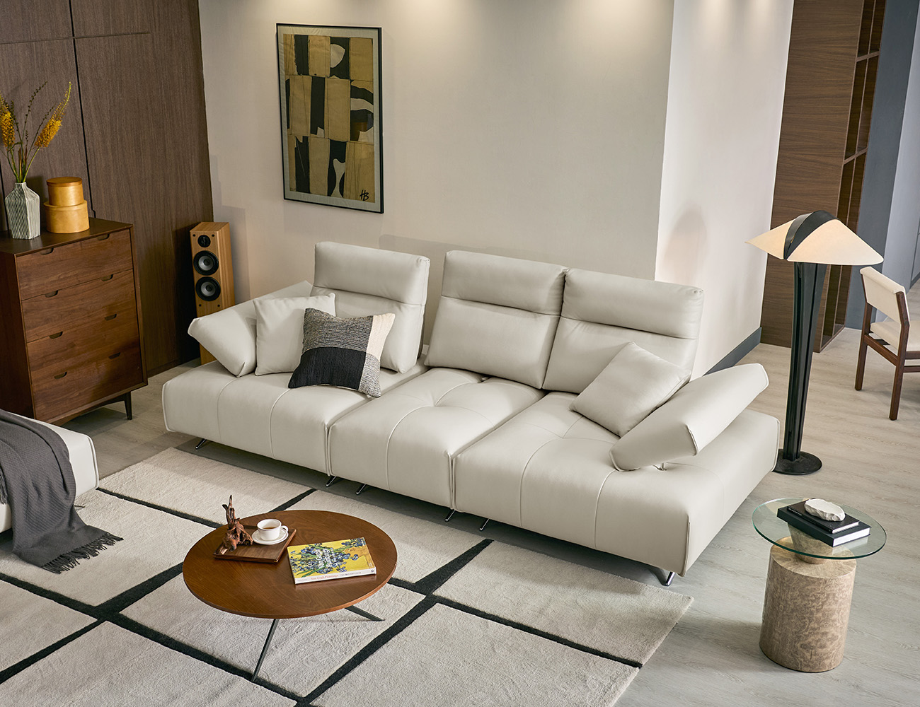 브래뉴 컴팩트 4인 기능성 슈렁큰 천연면피 소가죽 소파(전체가죽적용)+쿠션2개