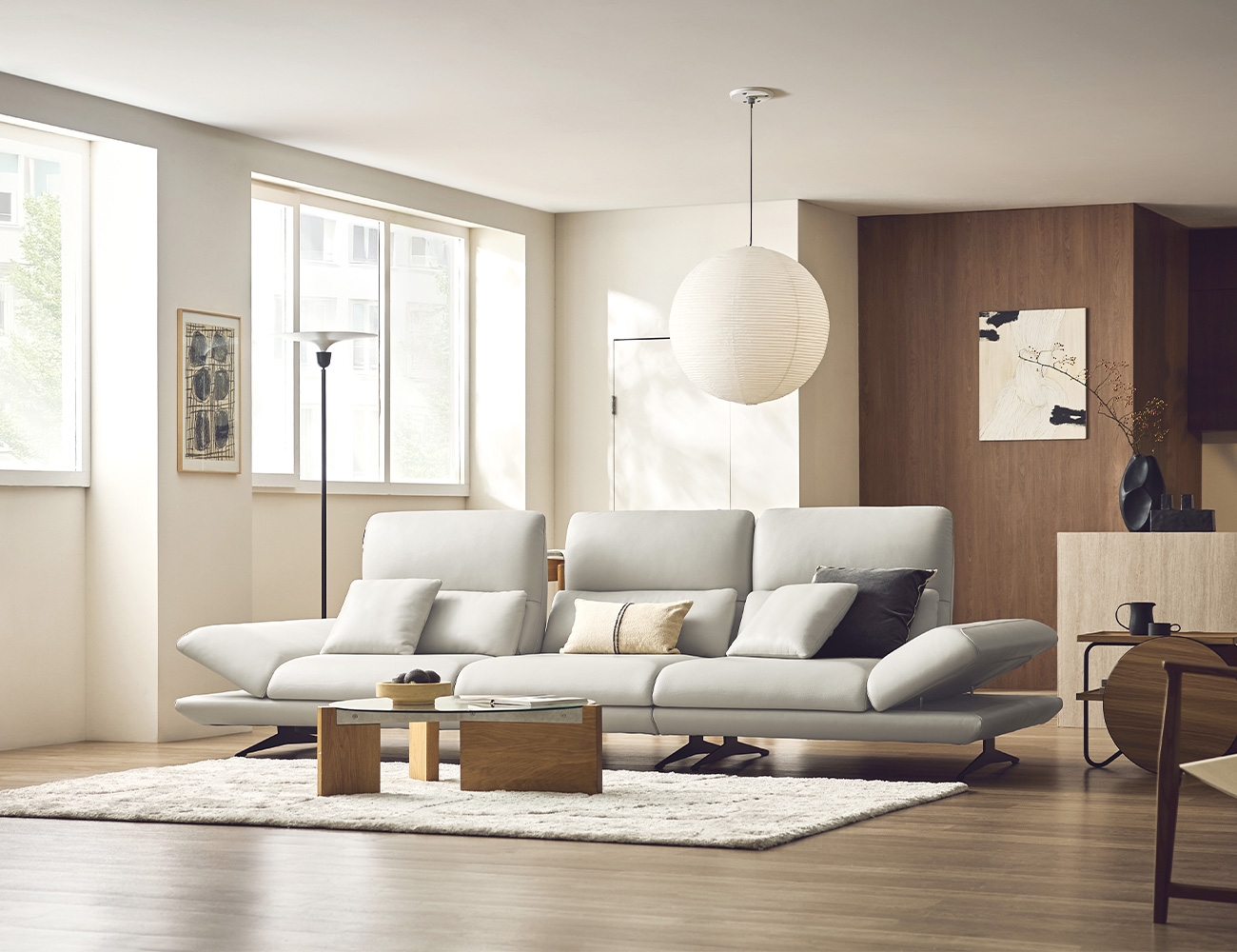 라피오 스윙 4인 기능성 레체 이태리 천연면피 소가죽 소파(전체가죽적용)+쿠션2개