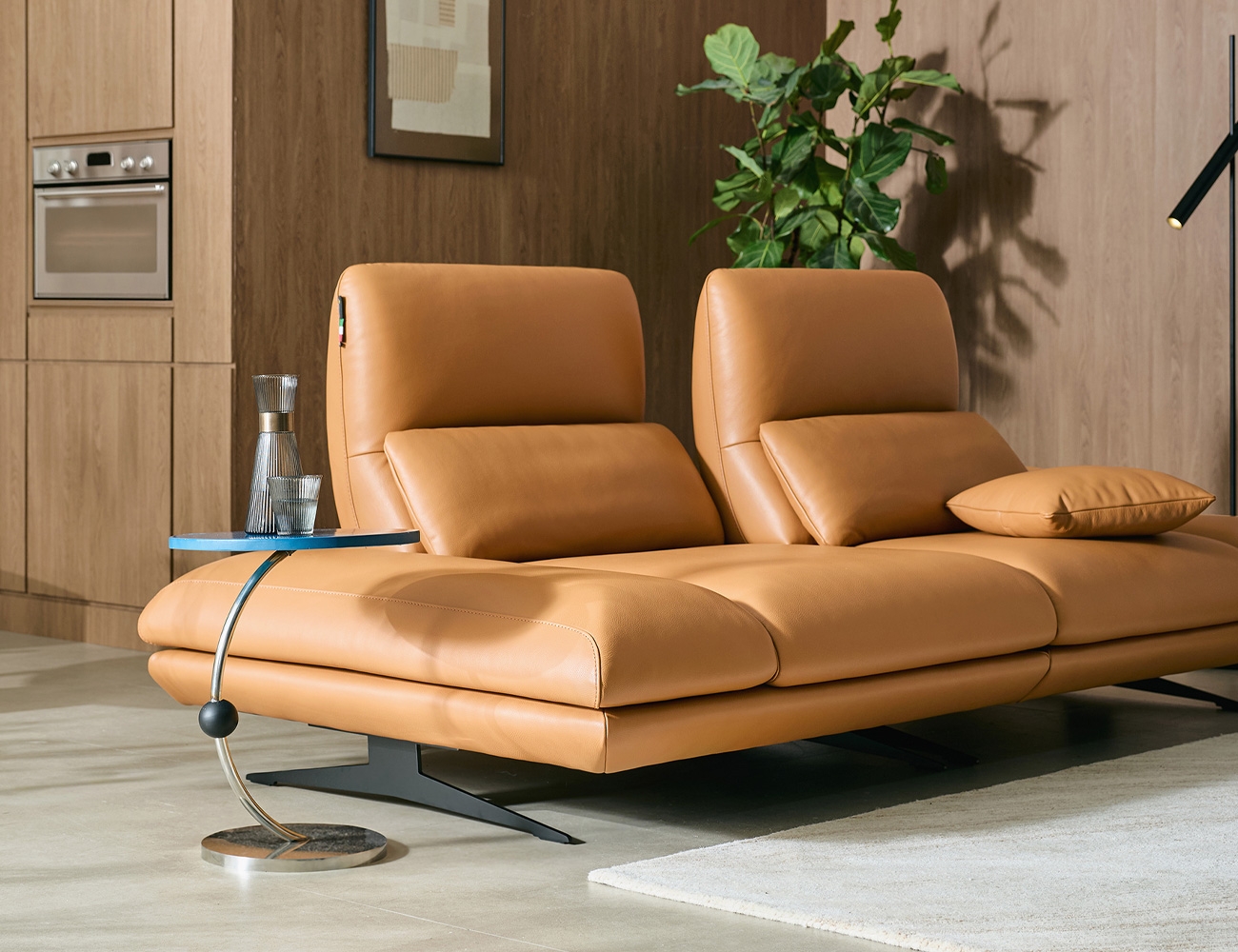 라피오 스윙 3인 기능성 레체 이태리 천연면피 소가죽 소파(전체가죽적용)+쿠션1개