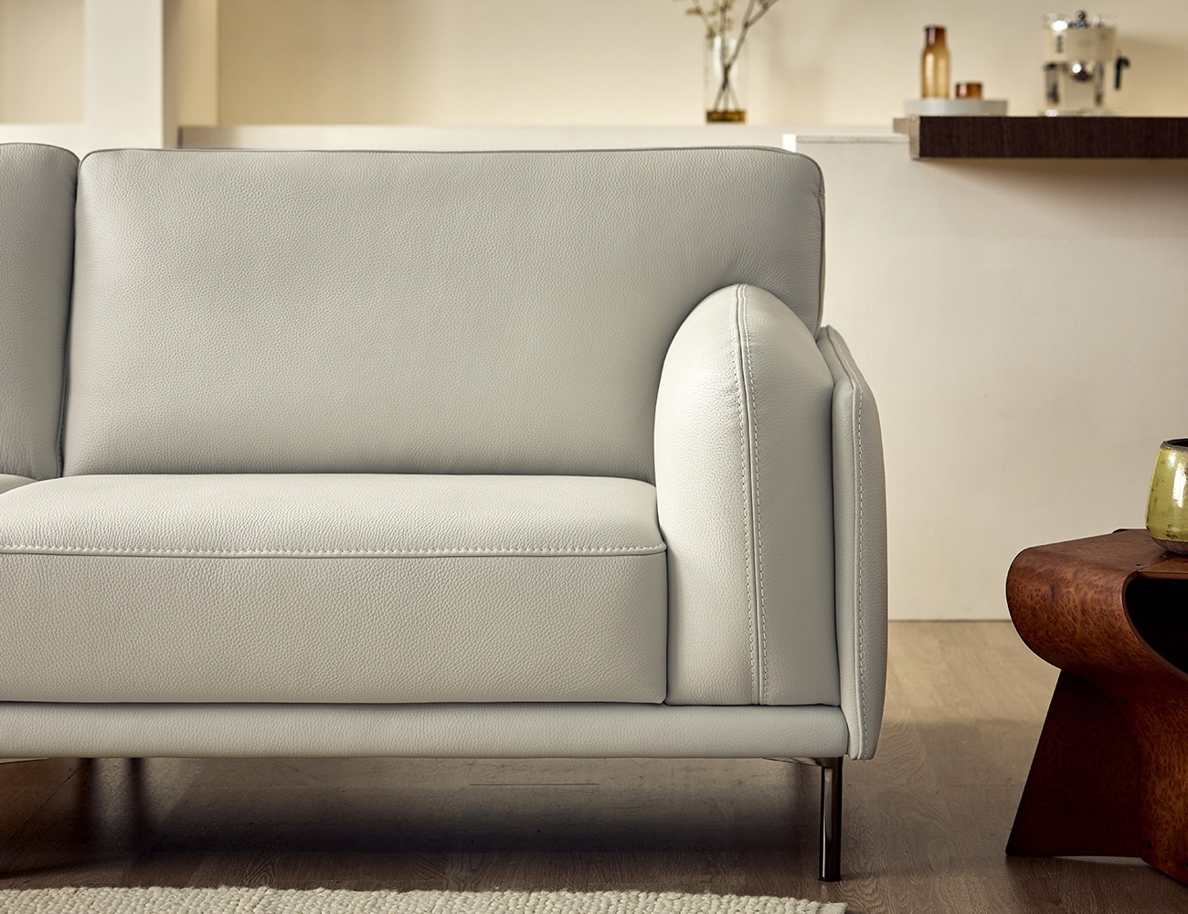 소플리움 4인 비텔로 통가죽 슈렁큰 천연면피 소가죽 소파(전측면가죽적용)+쿠션3개