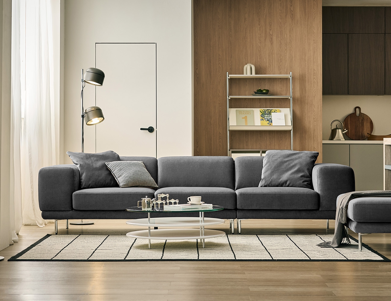 벨루떼 4인 젠위브 패브릭 소파+쿠션2개