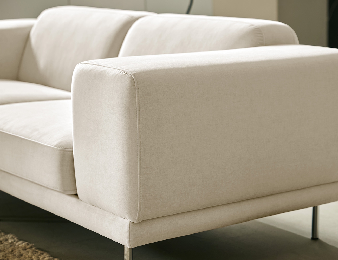 벨루떼 3인 젠위브 패브릭 소파+쿠션1개