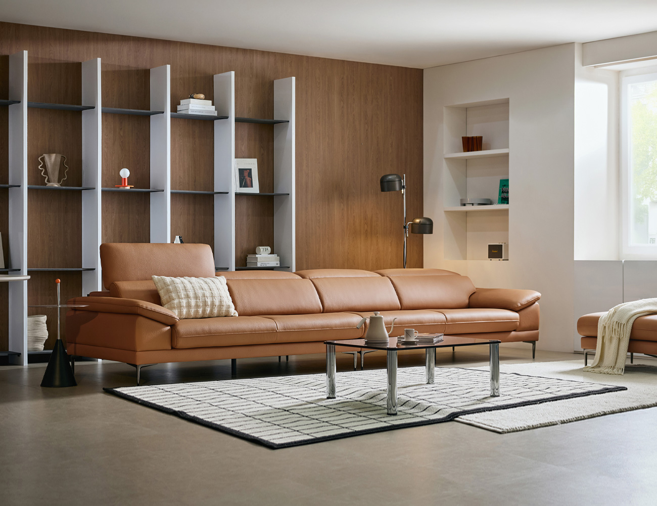 로세티 6인 기능성 럭스 통가죽 천연면피 소가죽 소파