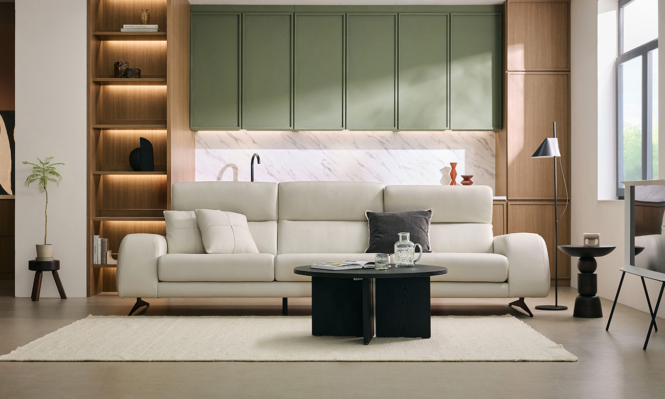 카르디 4인 기능성&nbsp;소피체 이태리 내추럴 천연면피 소가죽 소파(전체가죽적용)+쿠션2개