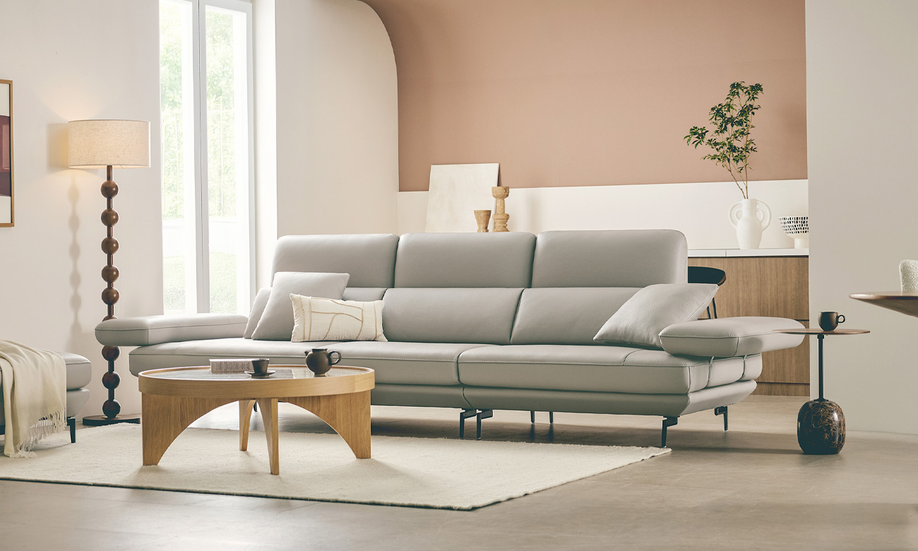 하피네 4인 기능성&nbsp;루첸테 이태리 통가죽 천연면피 소가죽 소파(전측면가죽적용)+쿠션2개