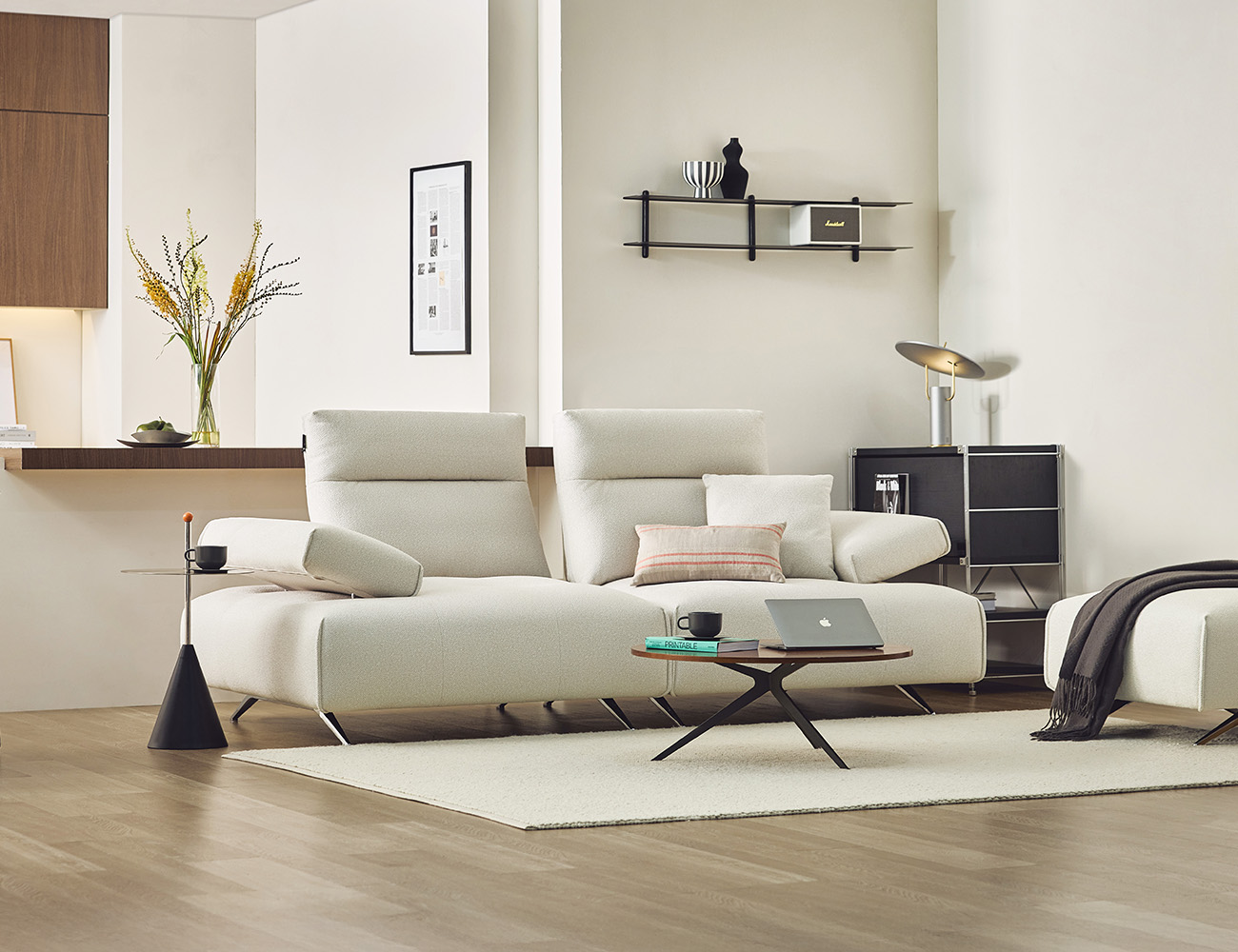 브래뉴 3인 기능성 루위브 패브릭 소파+쿠션1개