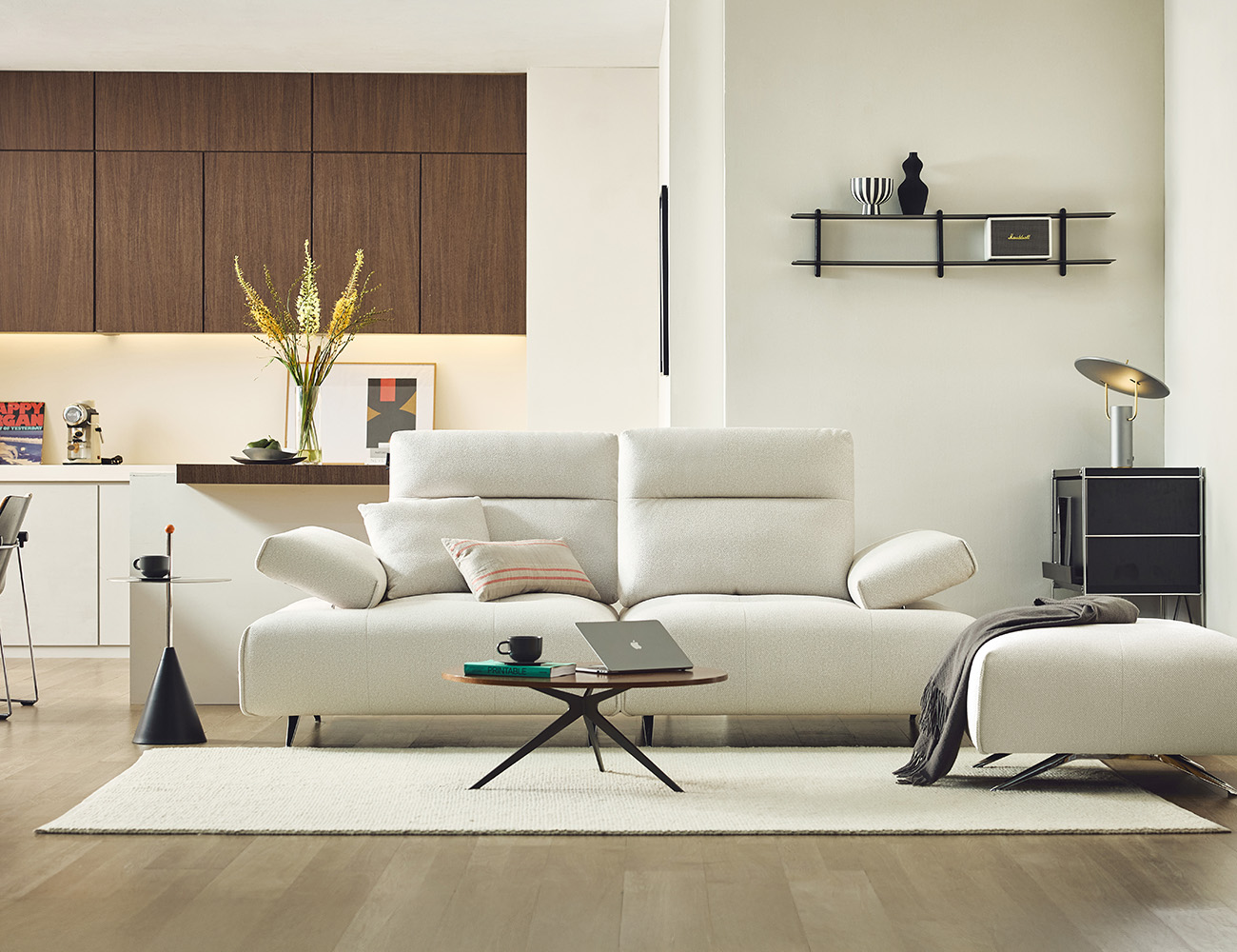 브래뉴 3인 기능성 루위브 패브릭 소파+쿠션1개