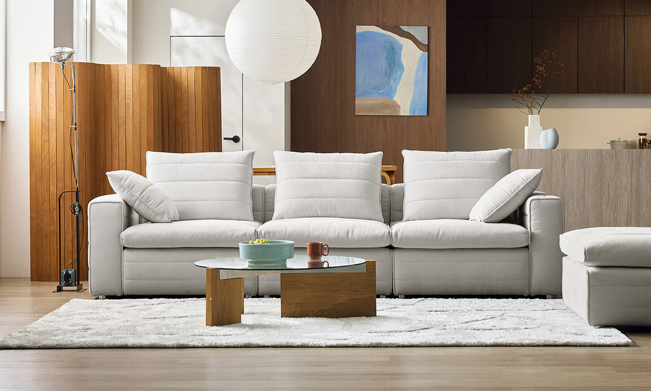 페이브 4인&nbsp;듀위브 패브릭 소파+쿠션5개