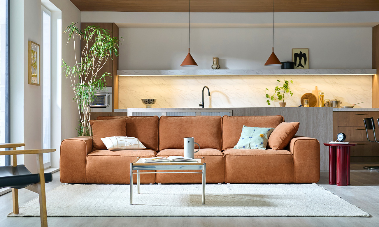 브로트 4인 베로나 패브릭 소파