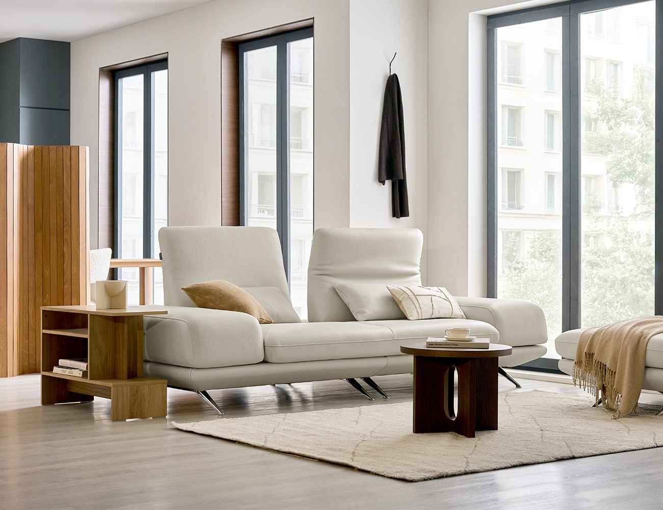 [Komo Day 17%] 플로브 스윙 3.5인 기능성 천연면피 소가죽 소파(전측면가죽적용)+쿠션2개