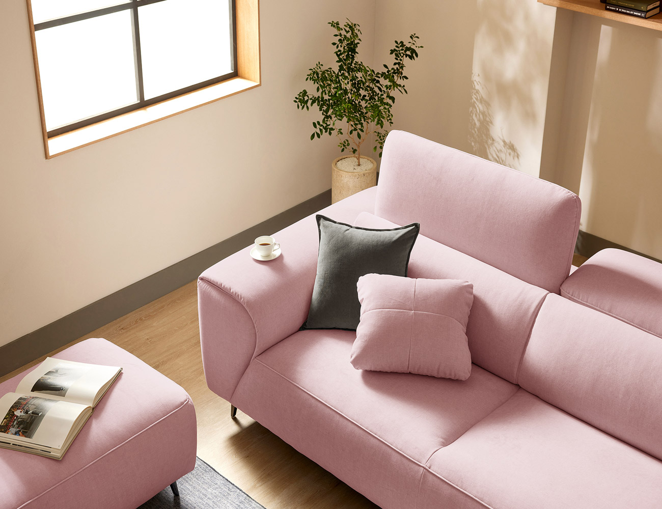 [Komo Day 17%] 뉴 클레버 3.5인 기능성 젠위브 패브릭 소파+쿠션1개