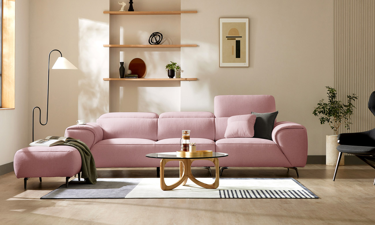 [NEW LINE-UP 10%] 뉴 클레버 3.5인 기능성 젠위브 패브릭 소파+쿠션1개