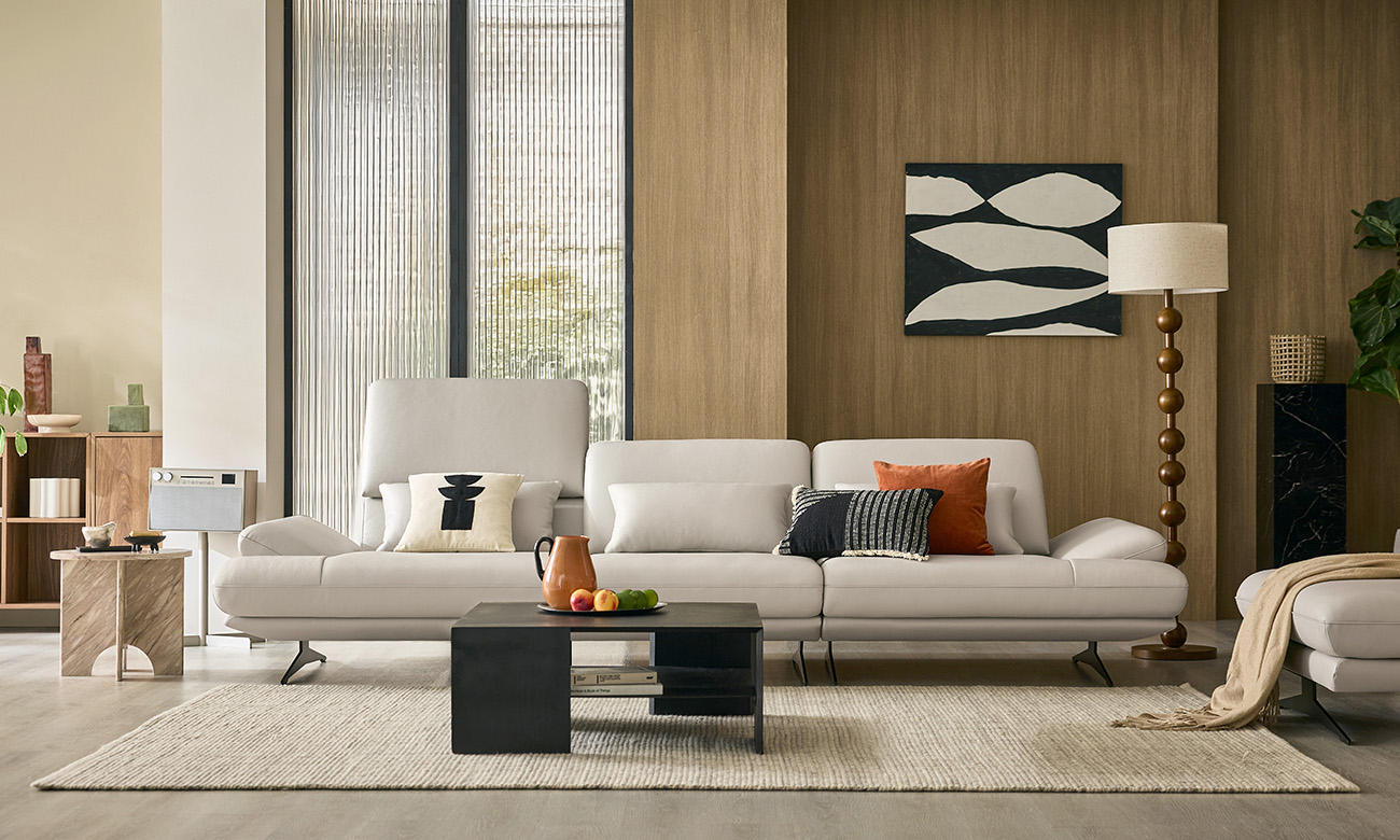 릴리안 하이 4인 기능성 레체 이태리 천연면피 소가죽 소파+쿠션3개