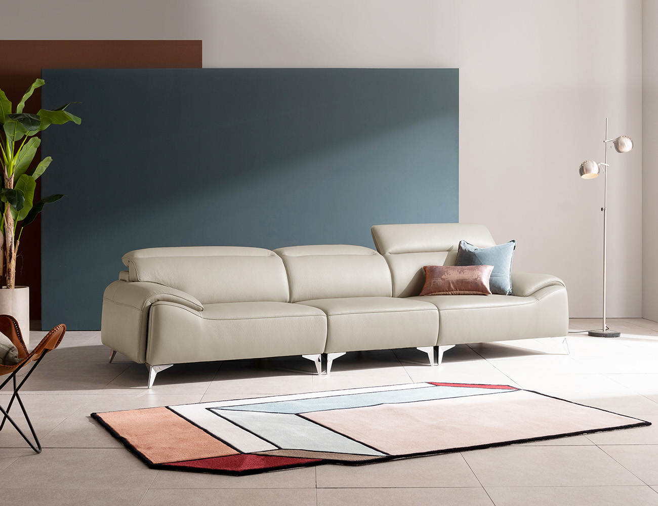 [Komo Day 17%] 시그닉 4인 기능성 천연면피 소가죽 소파(전면가죽적용)+쿠션2개