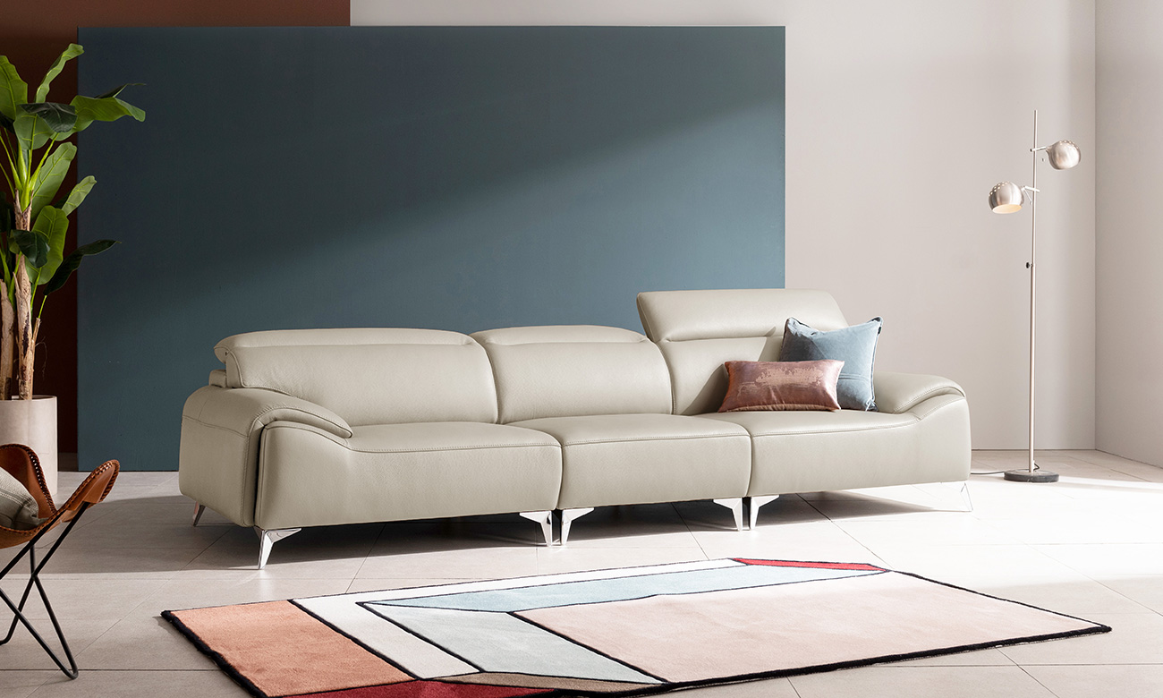 [CURATION 18%] 시그닉 4인 기능성 천연면피 소가죽 소파(전면가죽적용)+쿠션2개