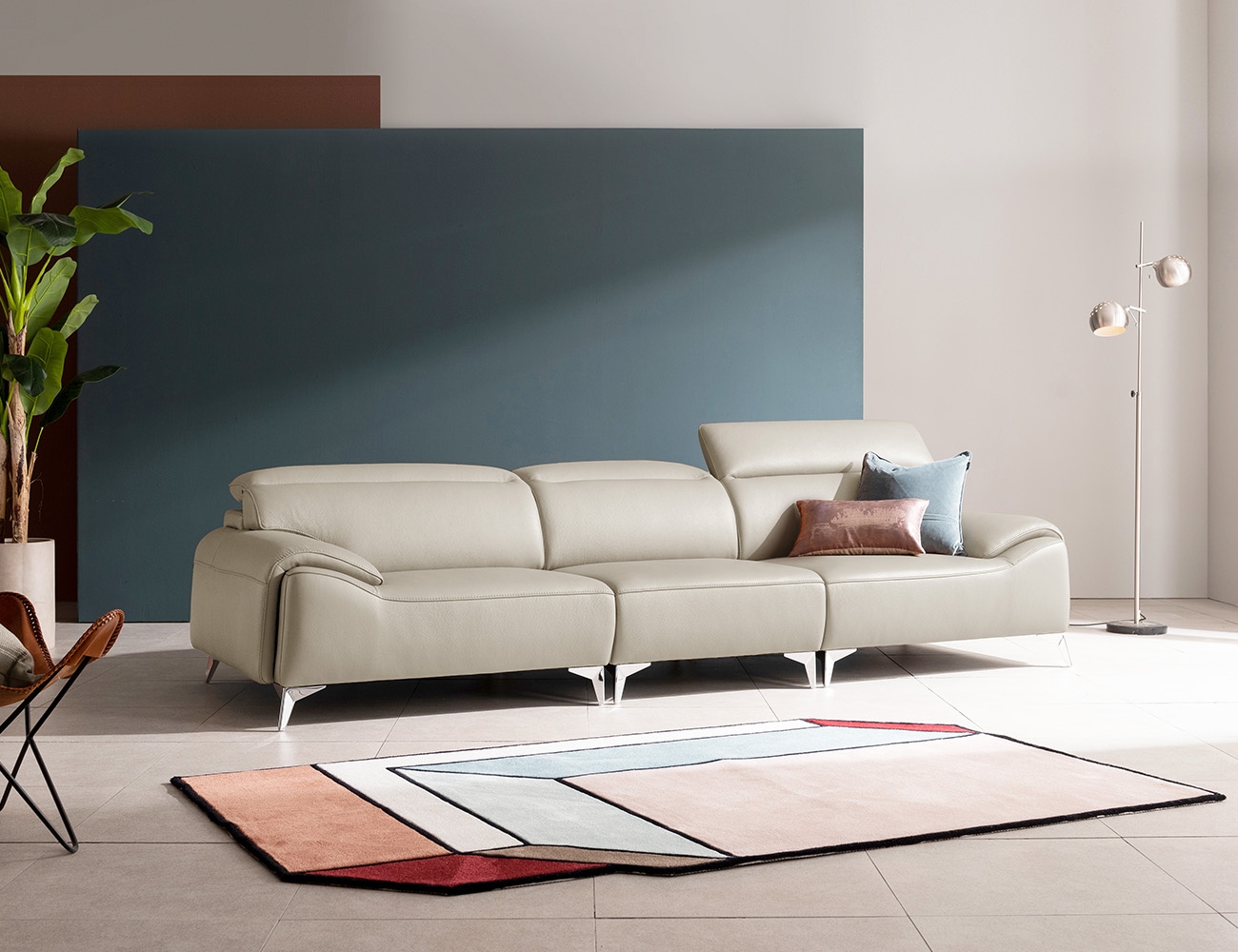 [Komo Day 17%] 시그닉 4인 기능성 천연면피 소가죽 소파(전면가죽적용)+쿠션2개