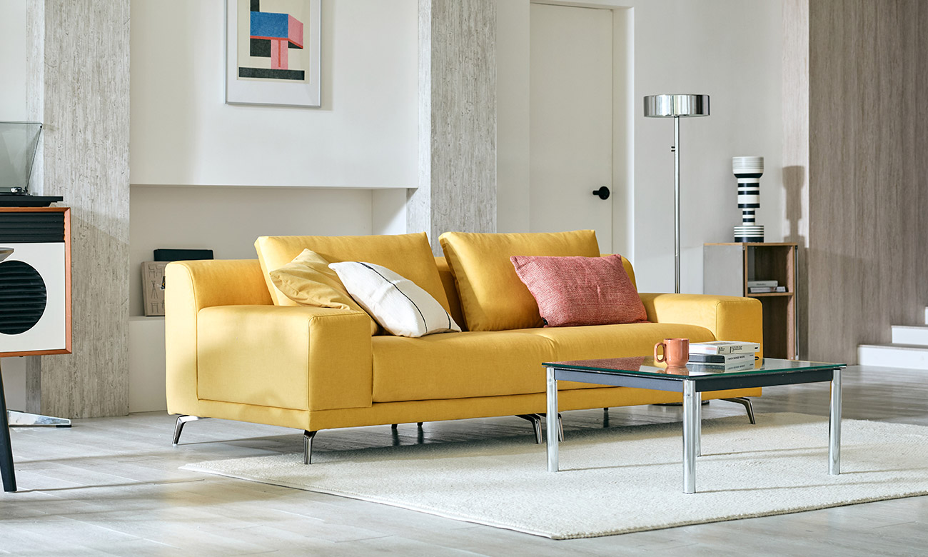 [CURATION 7%] 클로디 3인 젠위브 패브릭 소파+쿠션1개