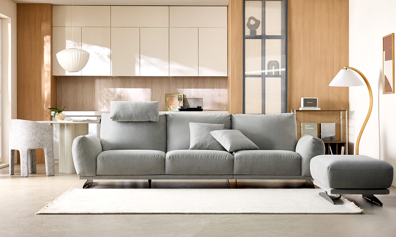 크렘 4인 베로나 패브릭 소파+쿠션2개