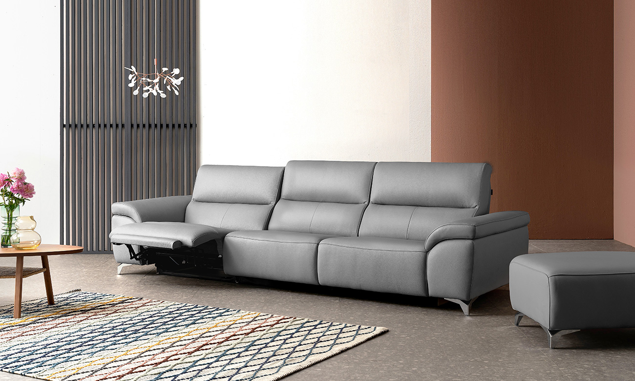 솔리드 리클라이너 4인 라메나 천연면피 소가죽 소파(전체가죽적용)