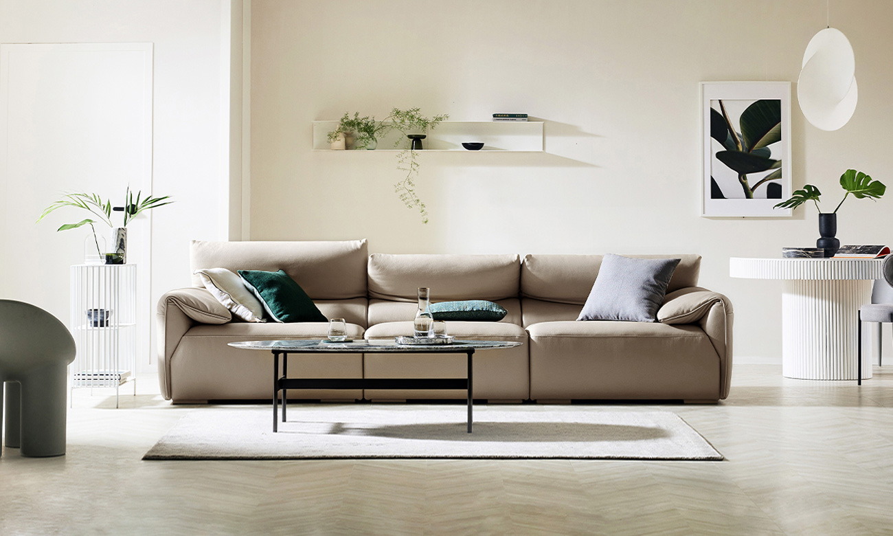 소브 4인 기능성 레체 이태리 천연면피 소가죽 소파(전체가죽적용)