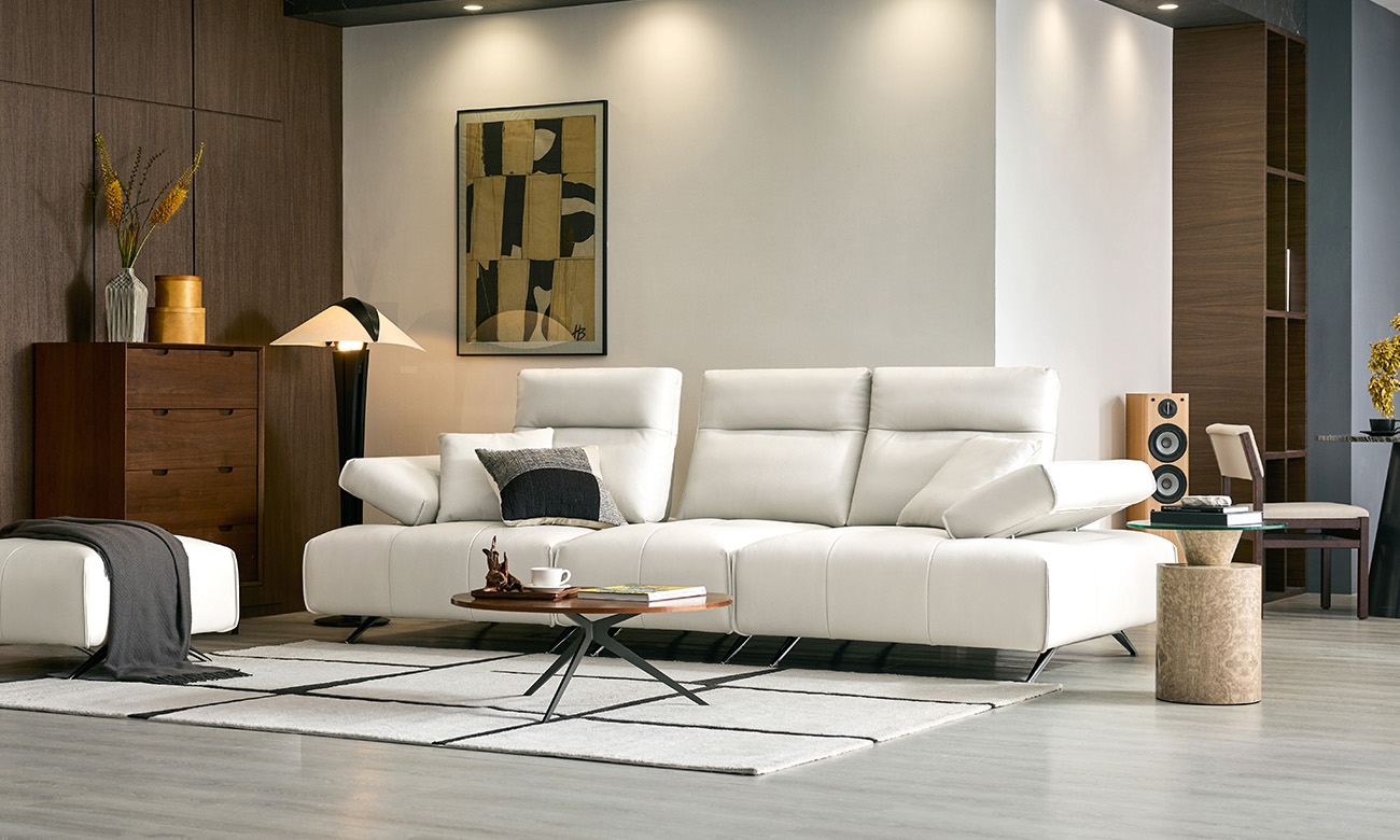 브래뉴 컴팩트 4인 기능성 레체 이태리 천연면피 소가죽 소파(전체가죽적용)+쿠션2개