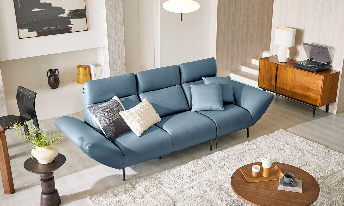 루비에 3.5인 비텔로 통가죽 슈렁큰 천연면피 소가죽 소파(전측면가죽적용)+쿠션2개