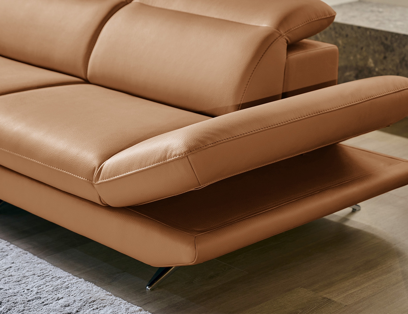 [Komo Day 17%] 아빌라 3인 기능성 럭스 통가죽 천연면피 소가죽 소파(전측면가죽적용)+쿠션1개