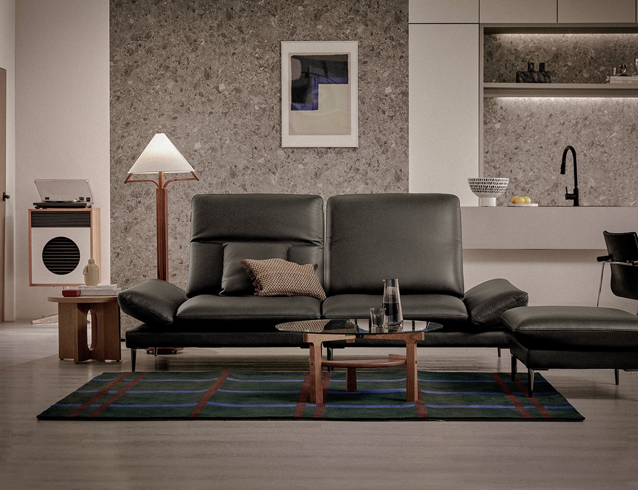 [New Standard 20%] 몰튼 멀티 3인 기능성 슈렁큰 천연면피 소가죽 소파+쿠션1개