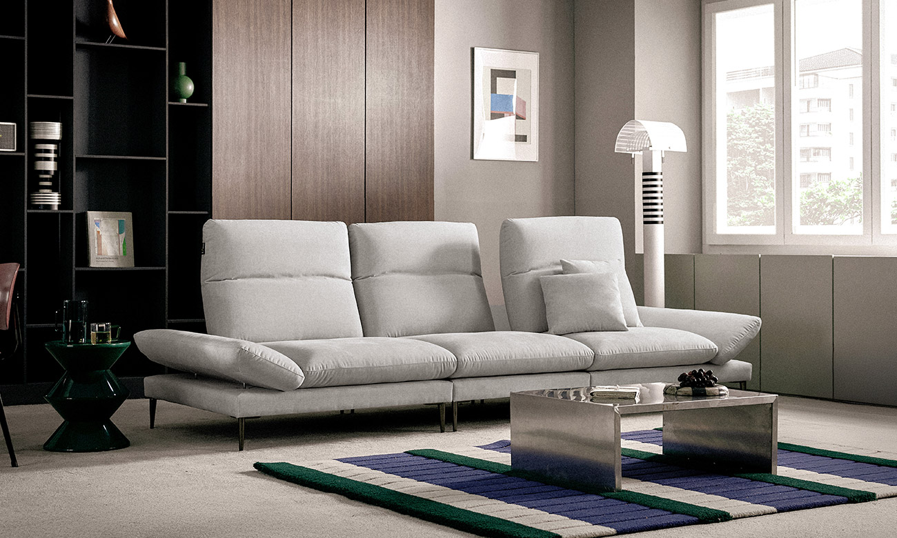 [New Standard 20%] 몰튼 멀티 4인 기능성 젠위브 패브릭 소파+쿠션2개