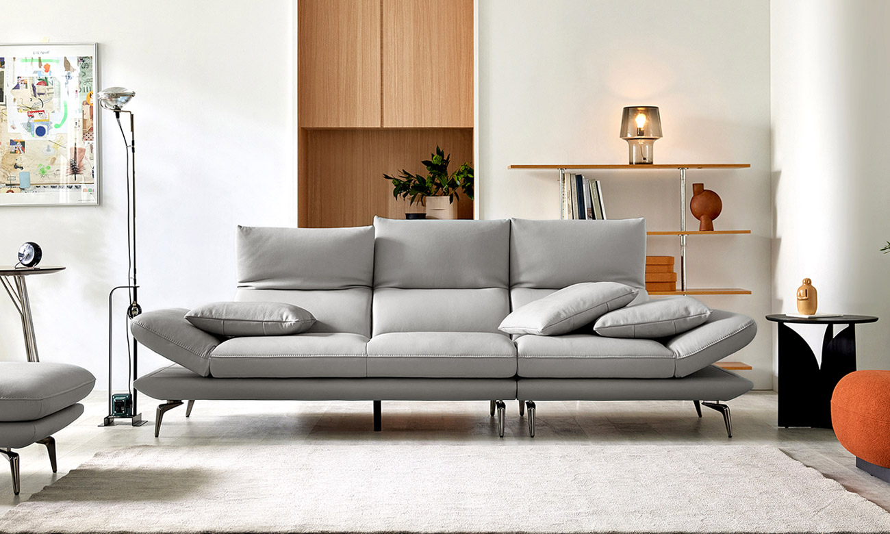 [Komo Day 17%] 라이라 3.5인 기능성 슈렁큰 천연면피 소가죽 소파(전면가죽적용)+쿠션3개