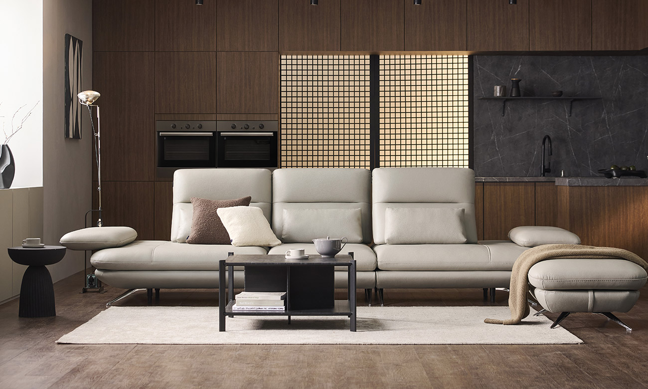 오디세이 4인 기능성 비텔로 통가죽 슈렁큰 천연면피 소가죽 소파(전측면가죽적용)+쿠션3개