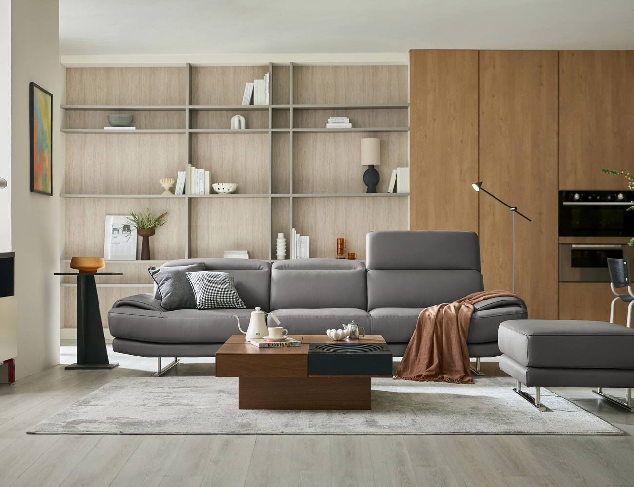 [Agnes Series 20%] 아그네스 3.5인 기능성 천연면피 소가죽 소파