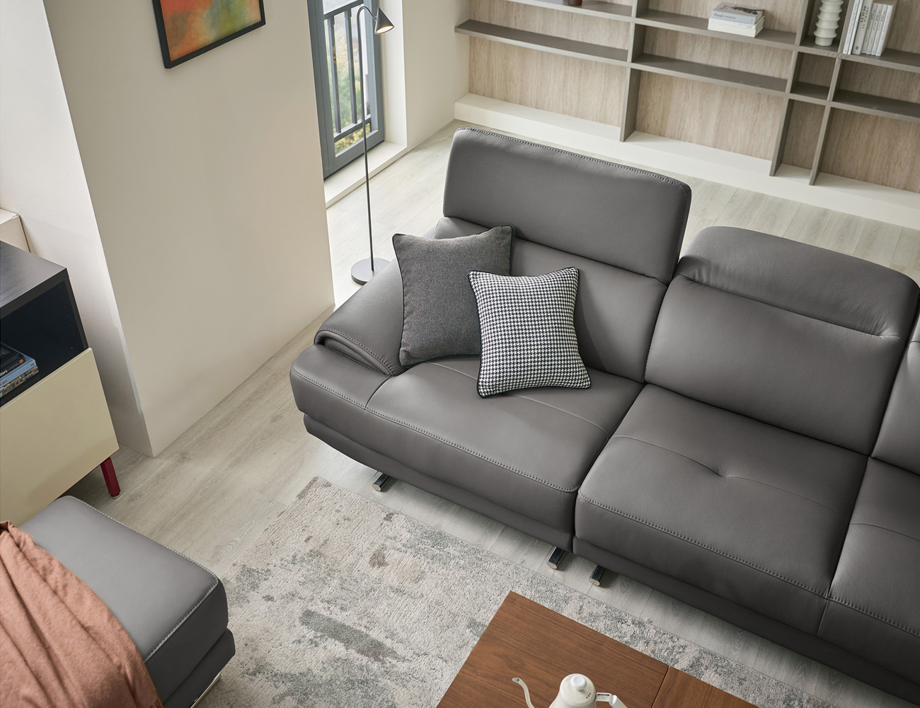 [Agnes Series 20%] 아그네스 3.5인 기능성 천연면피 소가죽 소파