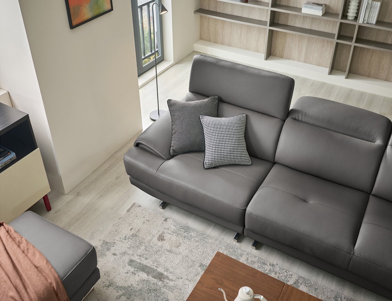 [Agnes Series 20%] 아그네스 3.5인 기능성 천연면피 소가죽 소파