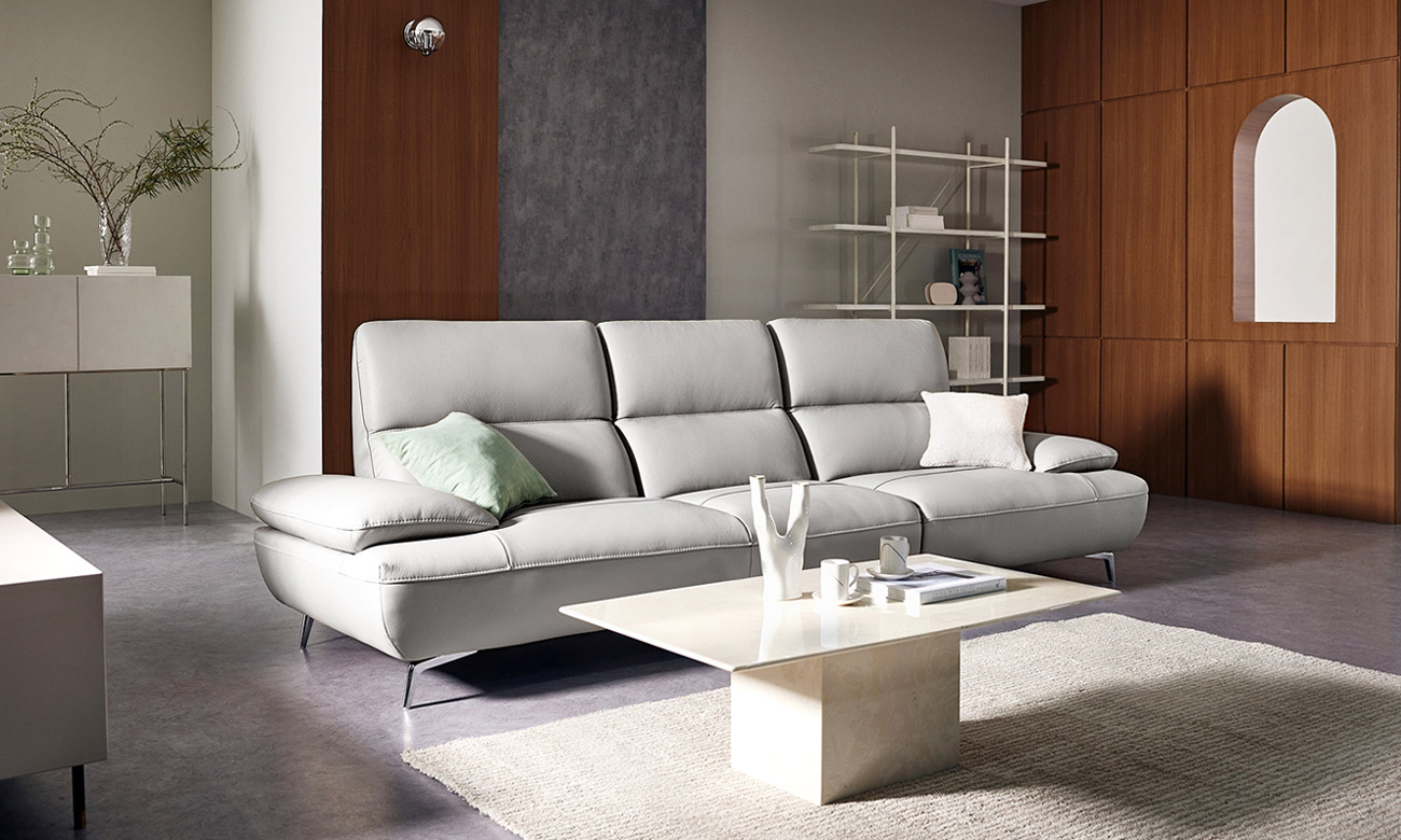 [Refurb Selection 30%] [리퍼브] 젬마 3.5인 천연면피 소가죽 소파(전면가죽적용) (오렌지)