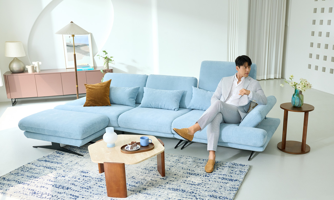 릴리안 하이 4인 기능성 베로나 패브릭 소파+쿠션3개